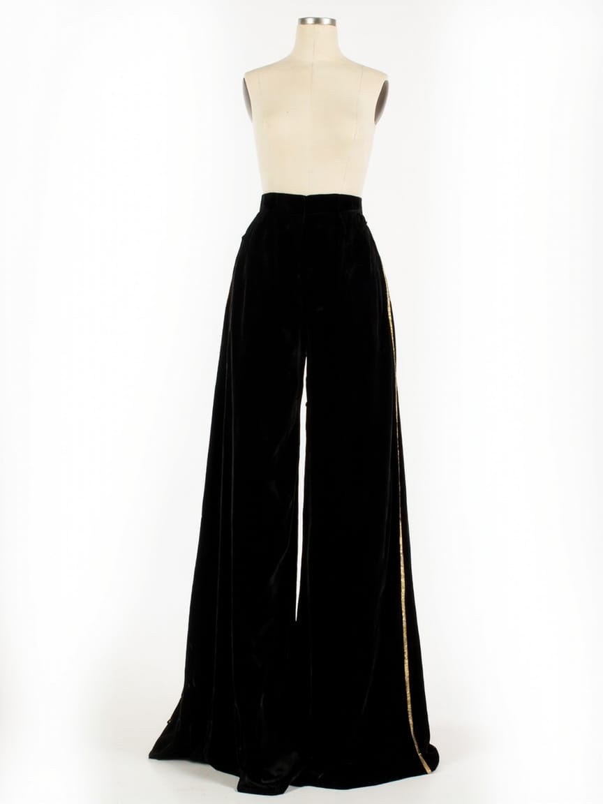 Calça Noir Velvet | Wide Leg em Veludo