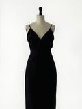 Vestido Slip Dress | Midi Sedutor em Cetim Preto